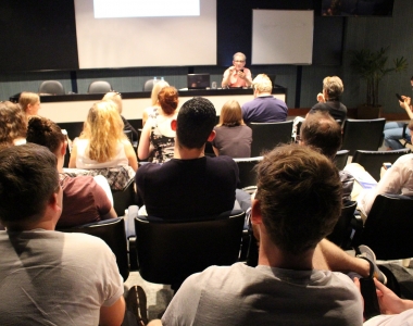 Palestra sobre audiovisual brasileiro com alunos da Hamburg Media School da Alemanha
